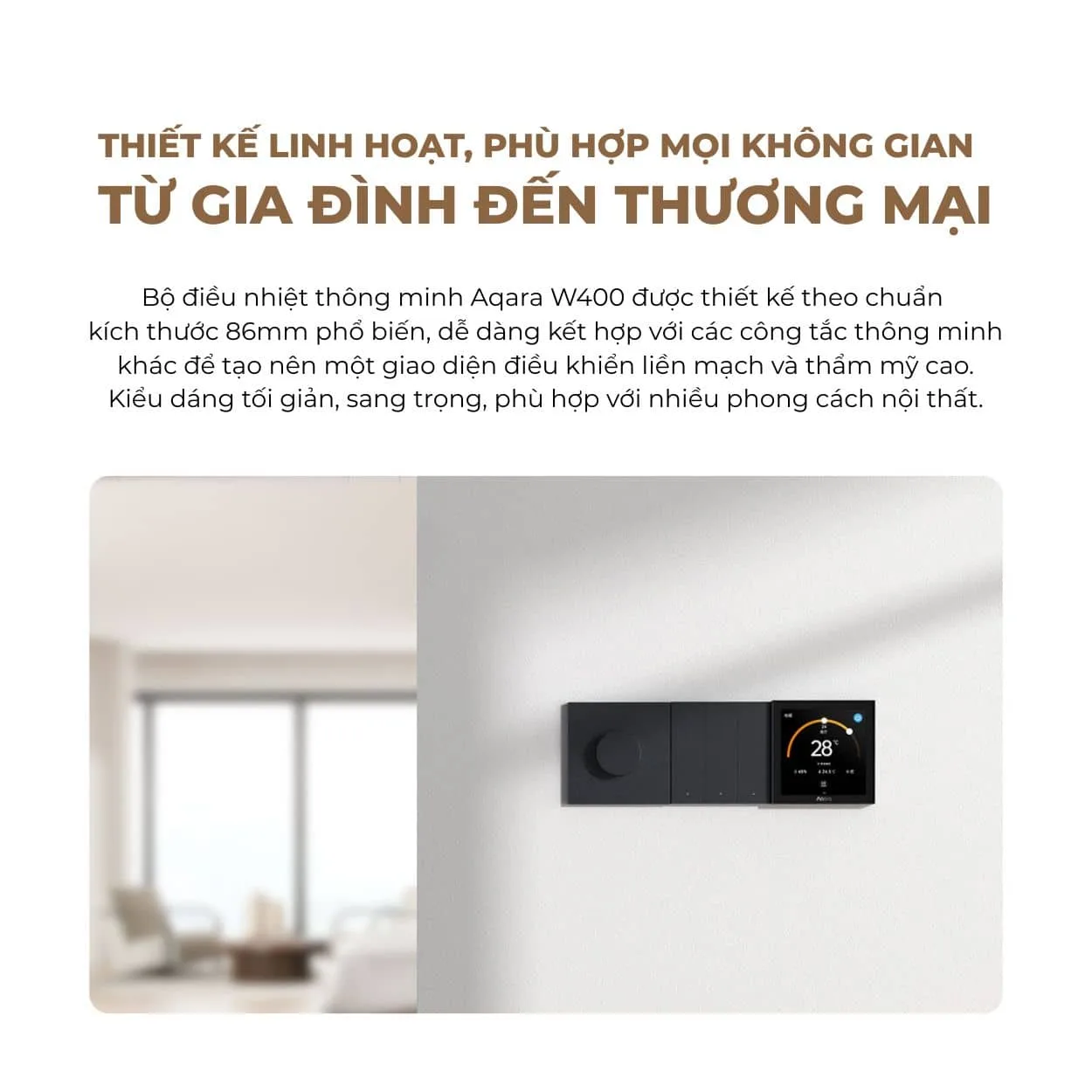 Màn hình điều khiển điều hòa Aqara Thermostat W400 WT-A01D (VRF) 7