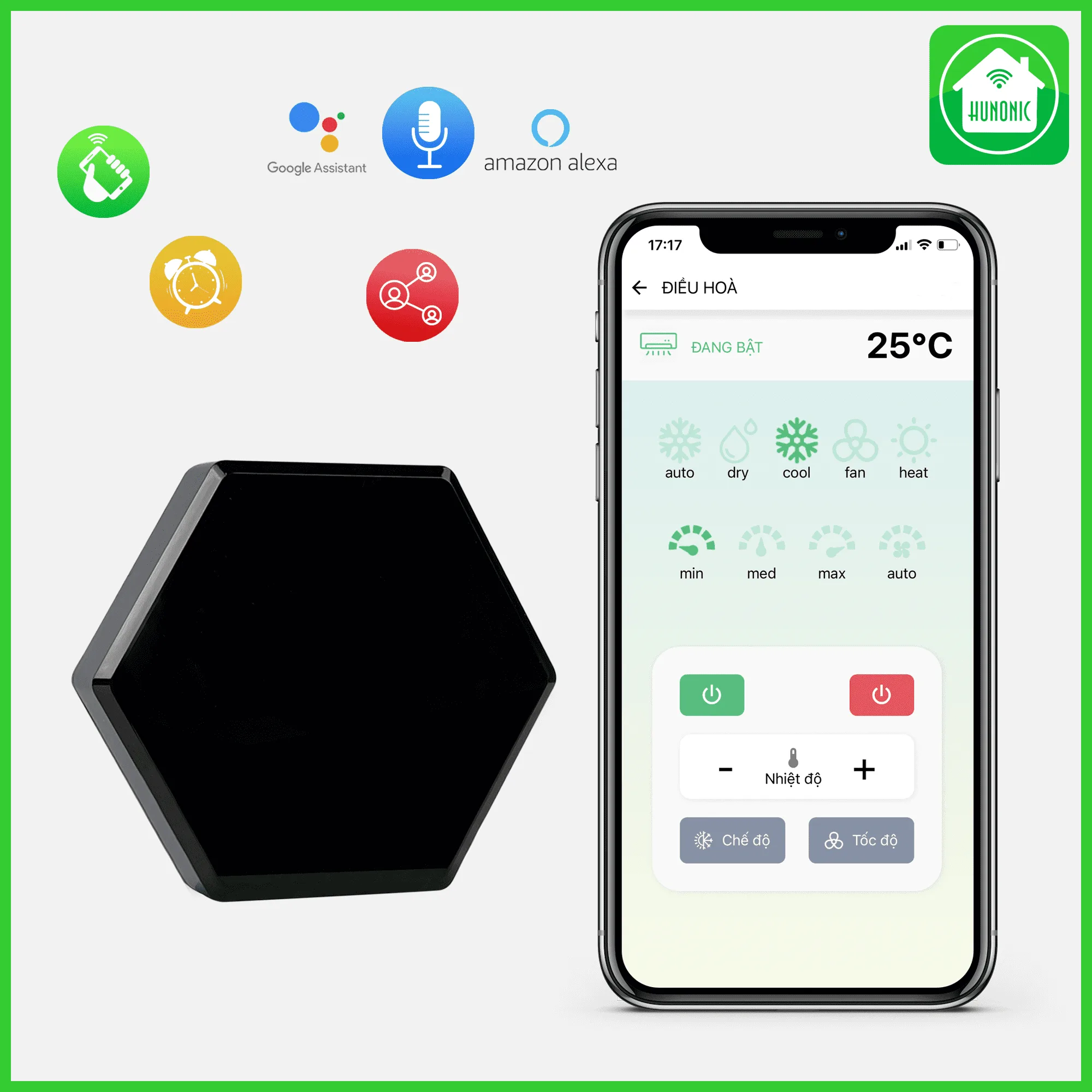 Bộ Điều Khiển Hồng Ngoại Wifi Hunonic IR Pro 2