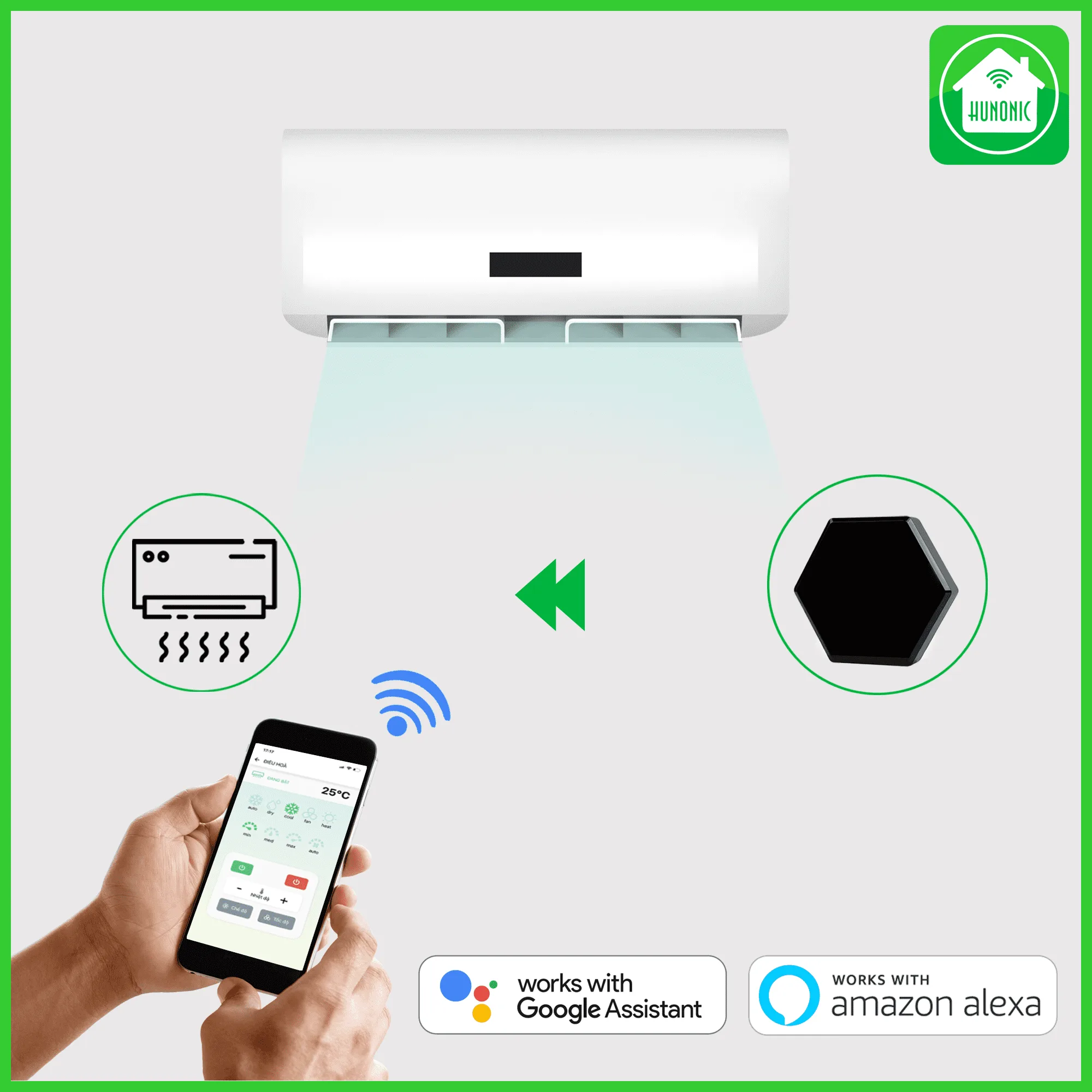 Bộ Điều Khiển Hồng Ngoại Wifi Hunonic IR Pro 5