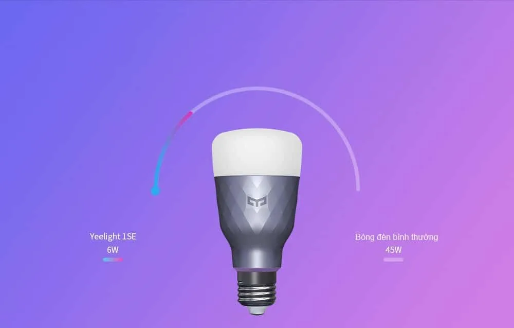 Bóng đèn Yeelight 1SE 16 triệu màu, tiết kiệm điện năng 8