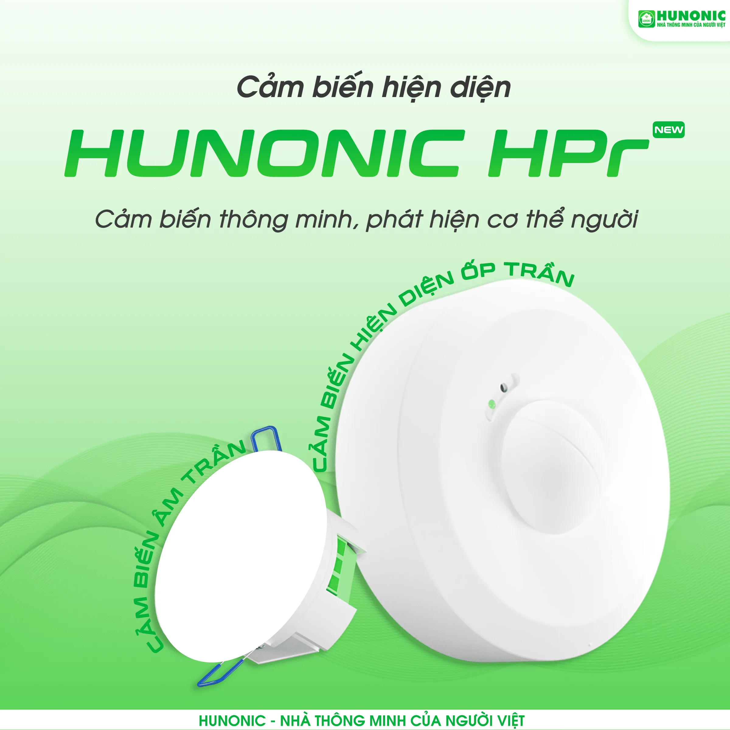 Cảm biến hiện diện Wifi Hunonic HPR phiên bản ốp trần 2