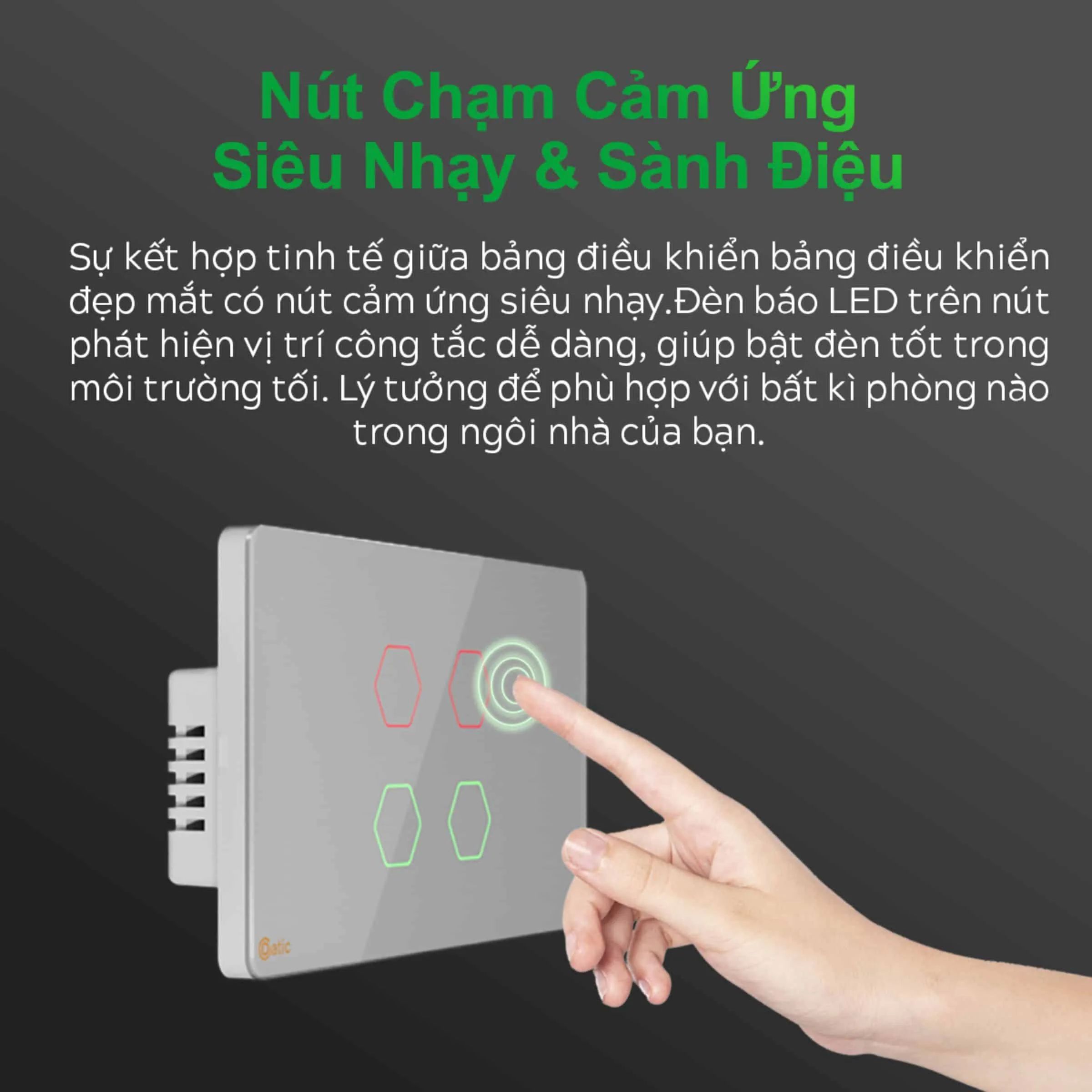 Công tắc cảm ứng WiFi Hunonic Datic 7