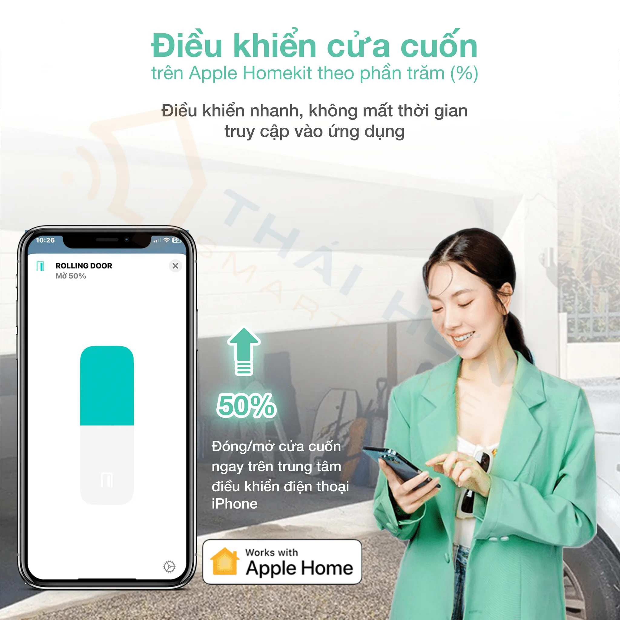 Công tắc cửa cuốn Homekit MakiHome 3