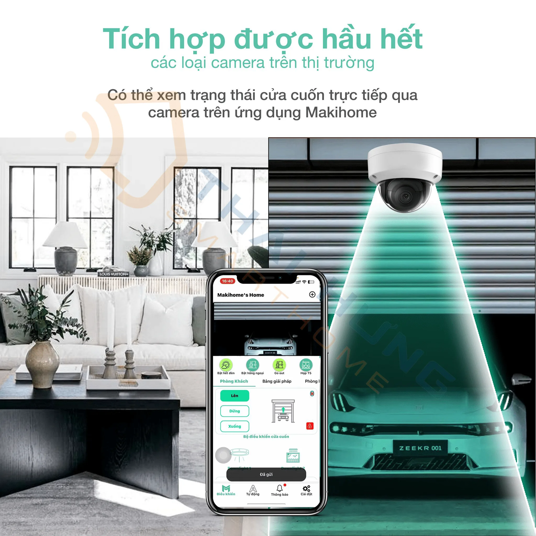 Công tắc cửa cuốn Homekit MakiHome 4