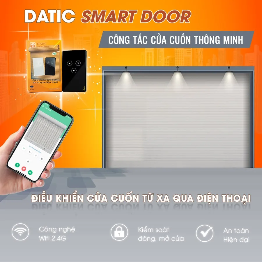 Công tắc cửa cuốn Wifi Hunonic Datic Smart Door 4