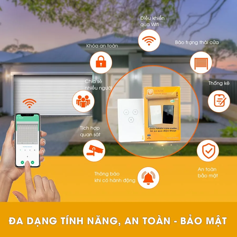 Công tắc cửa cuốn Wifi Hunonic Datic Smart Door 5