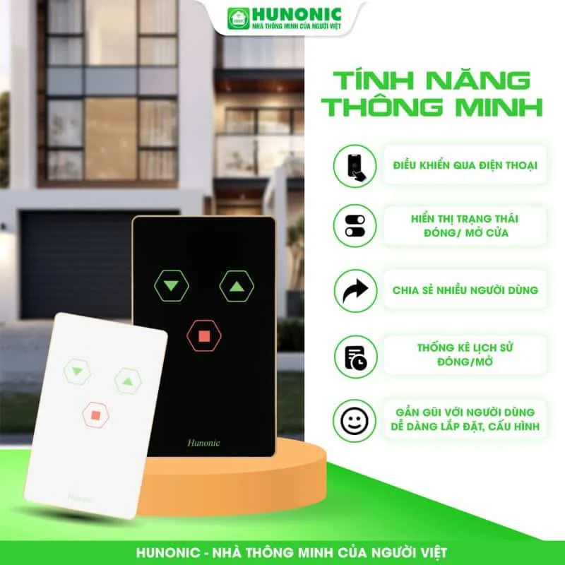 Công tắc cửa cuốn Wifi Hunonic Door S 3