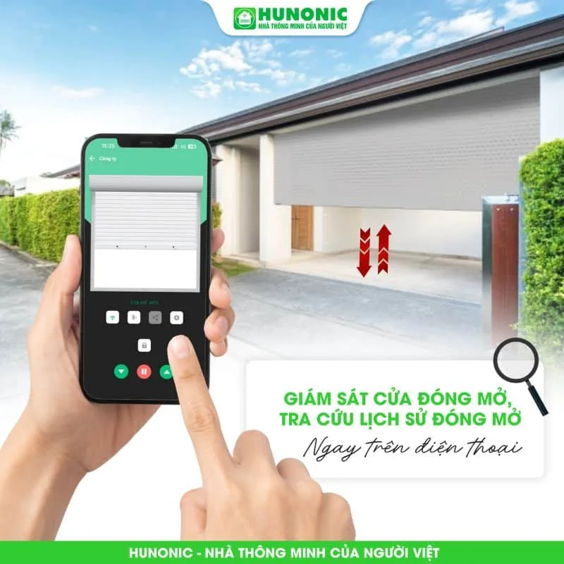 Công tắc cửa cuốn Wifi Hunonic Door S 4