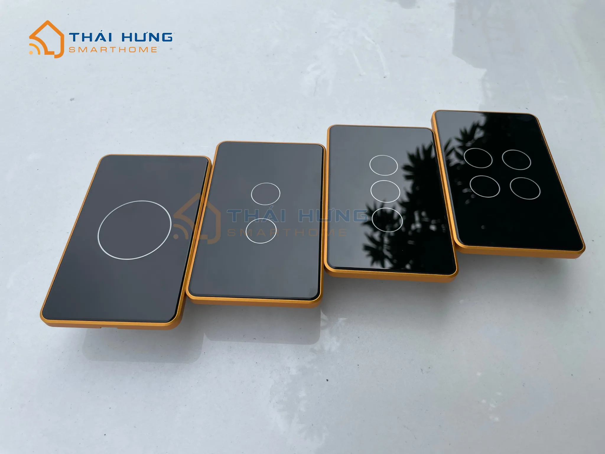 Công tắc thông minh cao cấp viền vàng, Tuya Platform, Zigbee 3.0 6