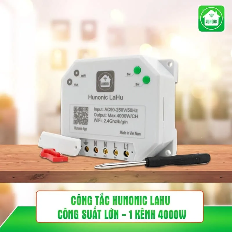Công Tắc Thông Minh Hunonic Lahu 1 Kênh – Công Suất Lớn 4000W 2