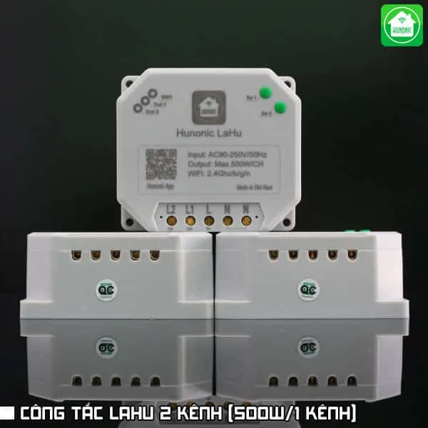 Công tắc thông minh Hunonic Lahu 2 kênh 3