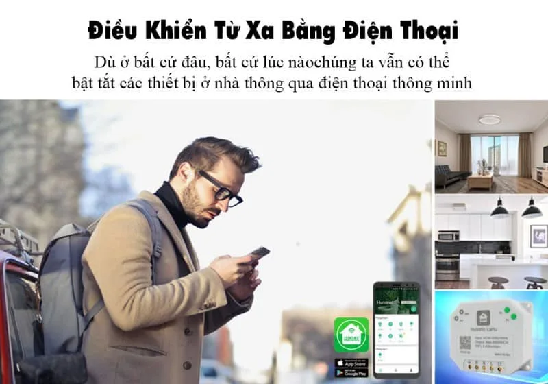 Công tắc thông minh Hunonic Lahu 2 kênh 4