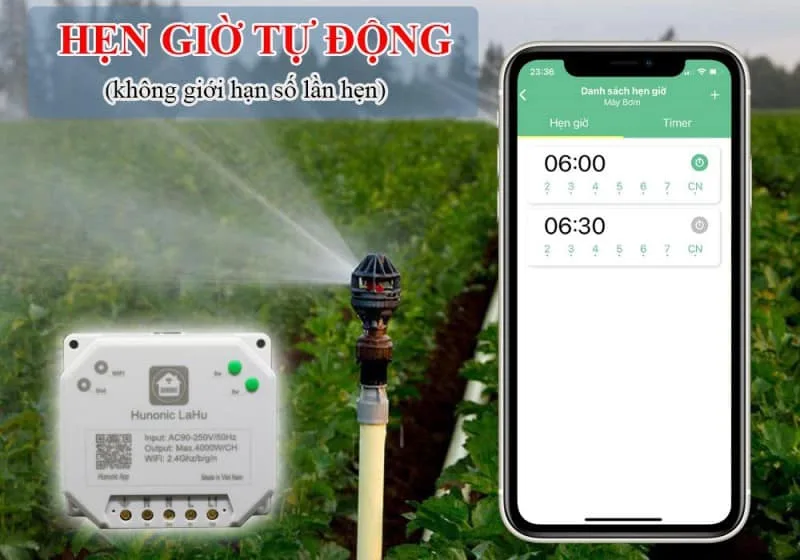 Công tắc thông minh Hunonic Lahu 2 kênh 5