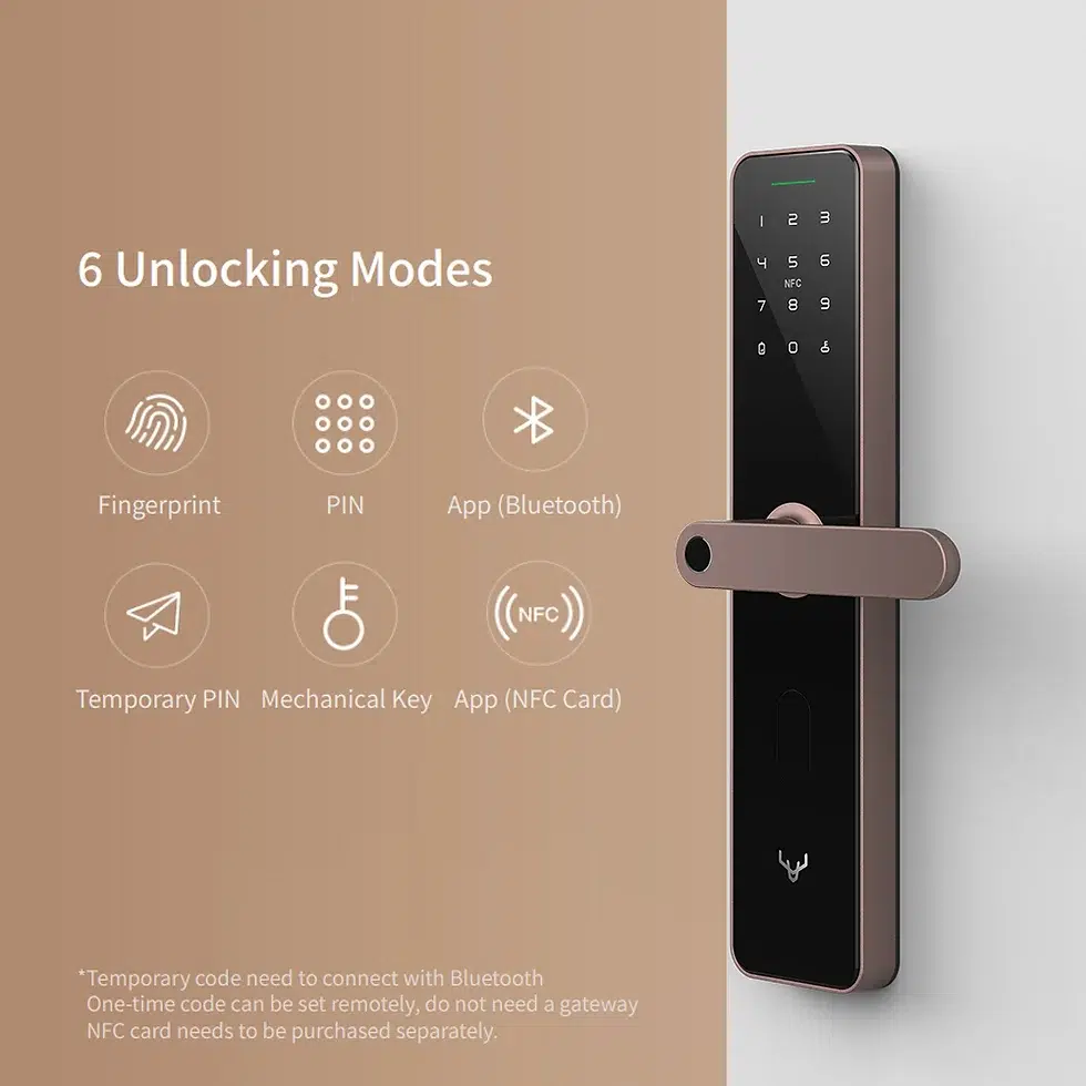 Khóa cửa thông minh Xiaomi Lockin X1, 6 cách mở khóa 2